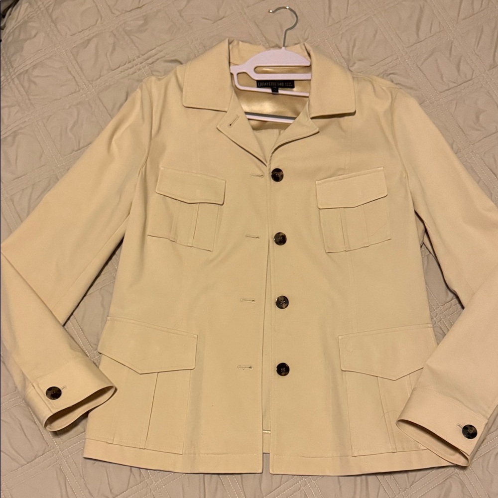 Lafayette 148 New York Cream Blazer